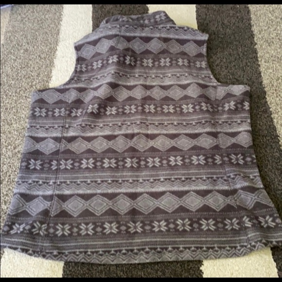 Woolrich fleece Gray Vest Womens Petite Large - Picture 4 of 8